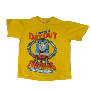 Y2K 2011 Kids Thomas The Train Double Sided Yellow Tee Size 4T